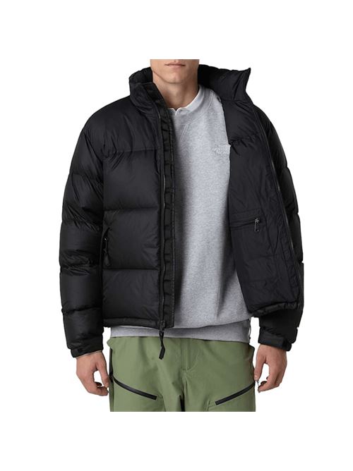 Giaccone da uomo in piuma d'oca, trapuntato , cappuccio ripiegabile, colore  black. THE NORTH FACE | NF0A3C8DGOE1